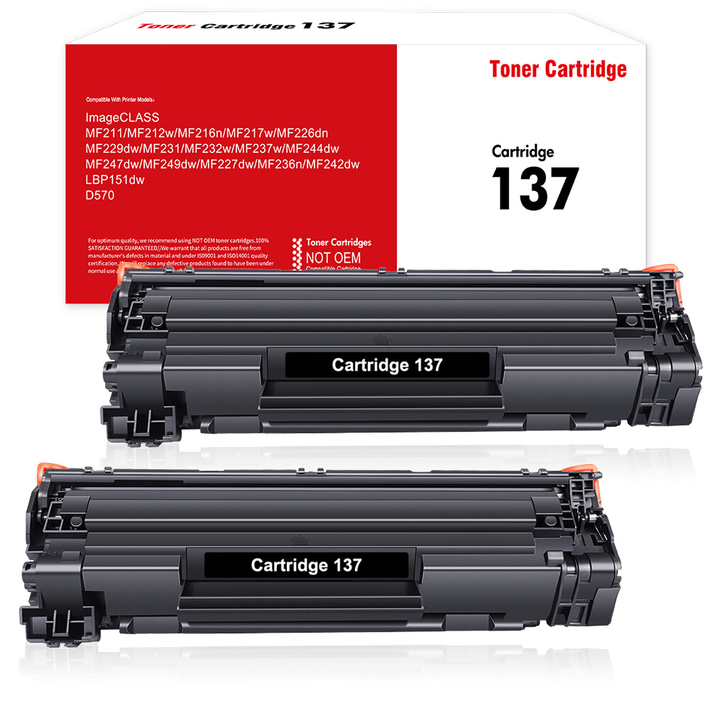 2 Pack CRG-137  For Canon 137 Toner Cartridge MF242dw MF236n MF232w D570 MF216n