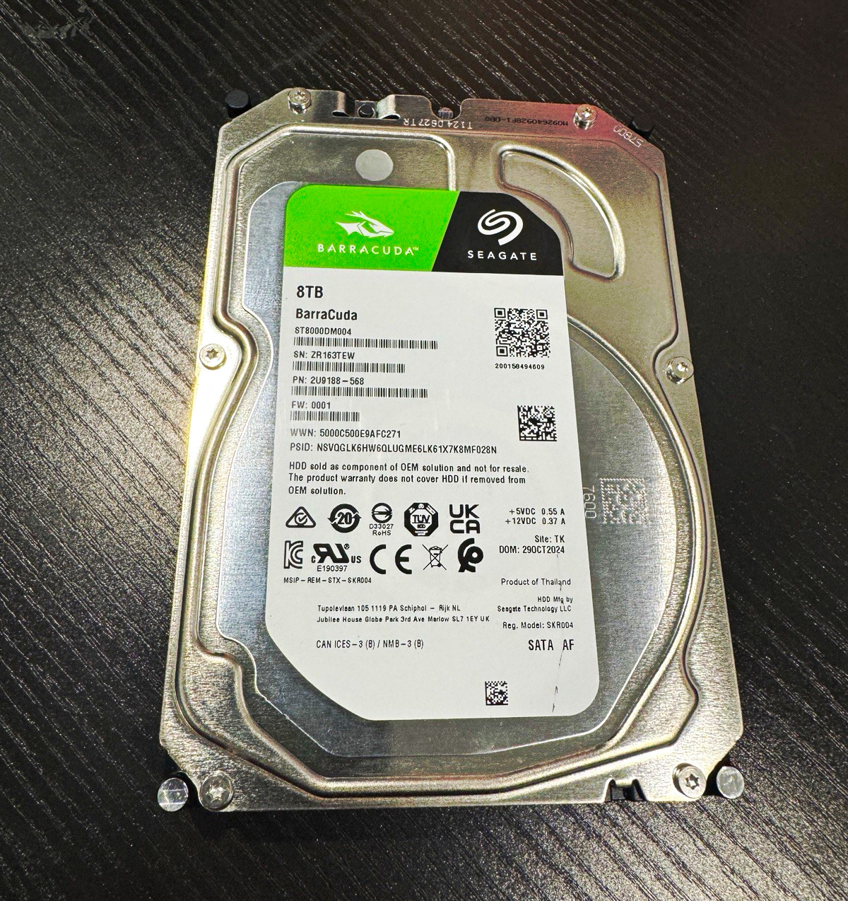 Seagate BarraCuda 8TB 3.5" SATA HDD Lot of 4