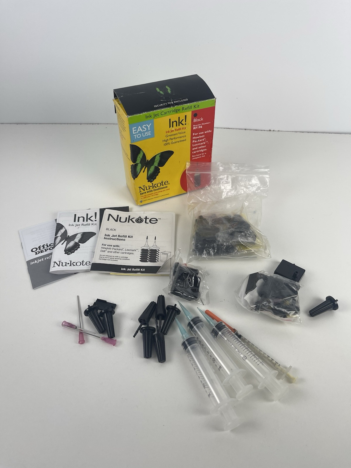 Nu-Kote Black Ink Jet Refill Kit RF196 Hewlett Packard Lexmark & Others