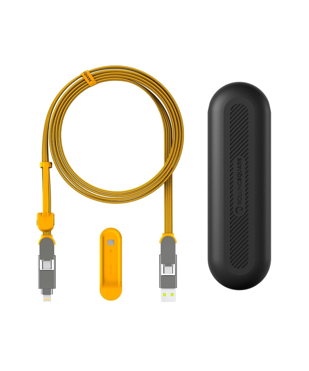 Rolling Square Incharge XL 200Cm - USB C Charger Cable, Lightning Cable for Smar