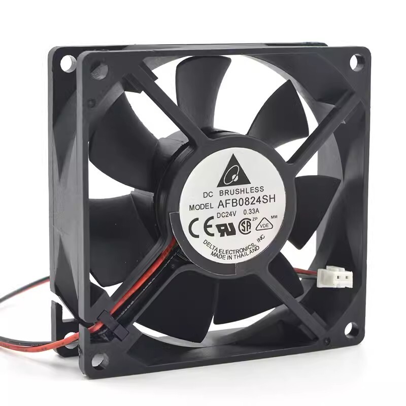 Delta AFB0824SH 8025 DC24V 0.33A 8CM 2-Pin Dual Ball Inverter Cooling Fan