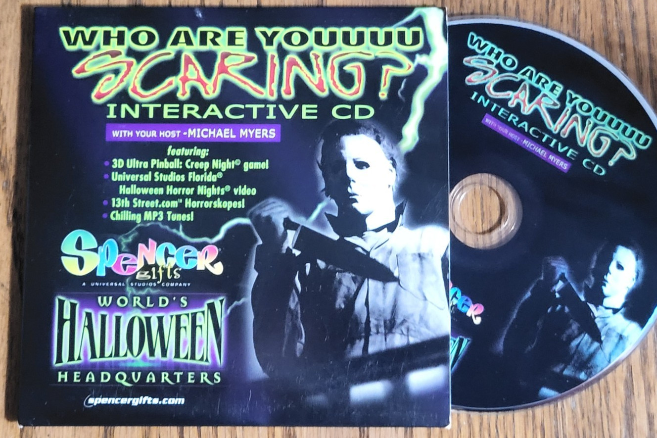 Who Are Youuu Scaring? Interactive CD 2001 Spencer Gifts Michael Myers Halloween