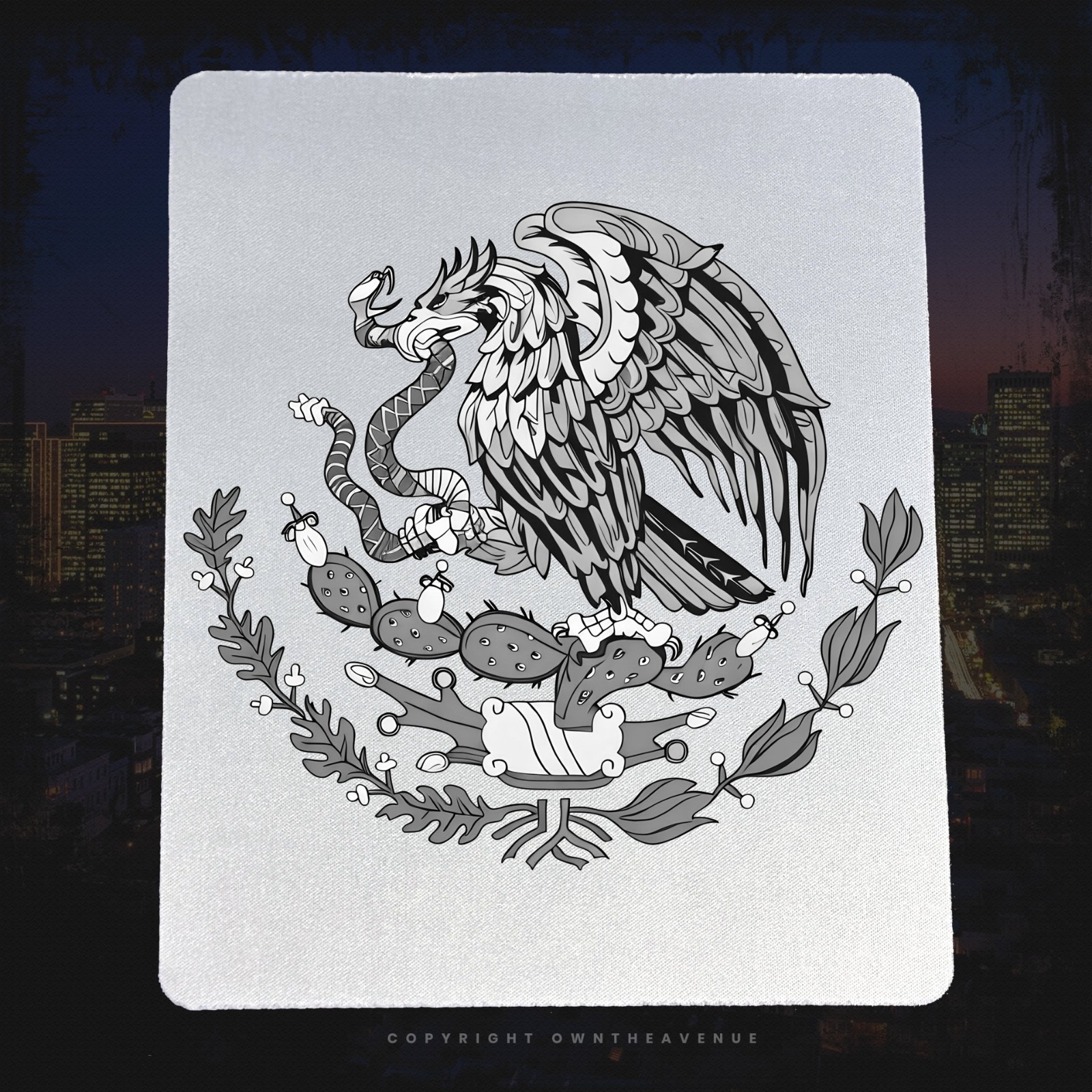 Mexico Mexican Flag Subdue Coat of Arms Mouse Pad