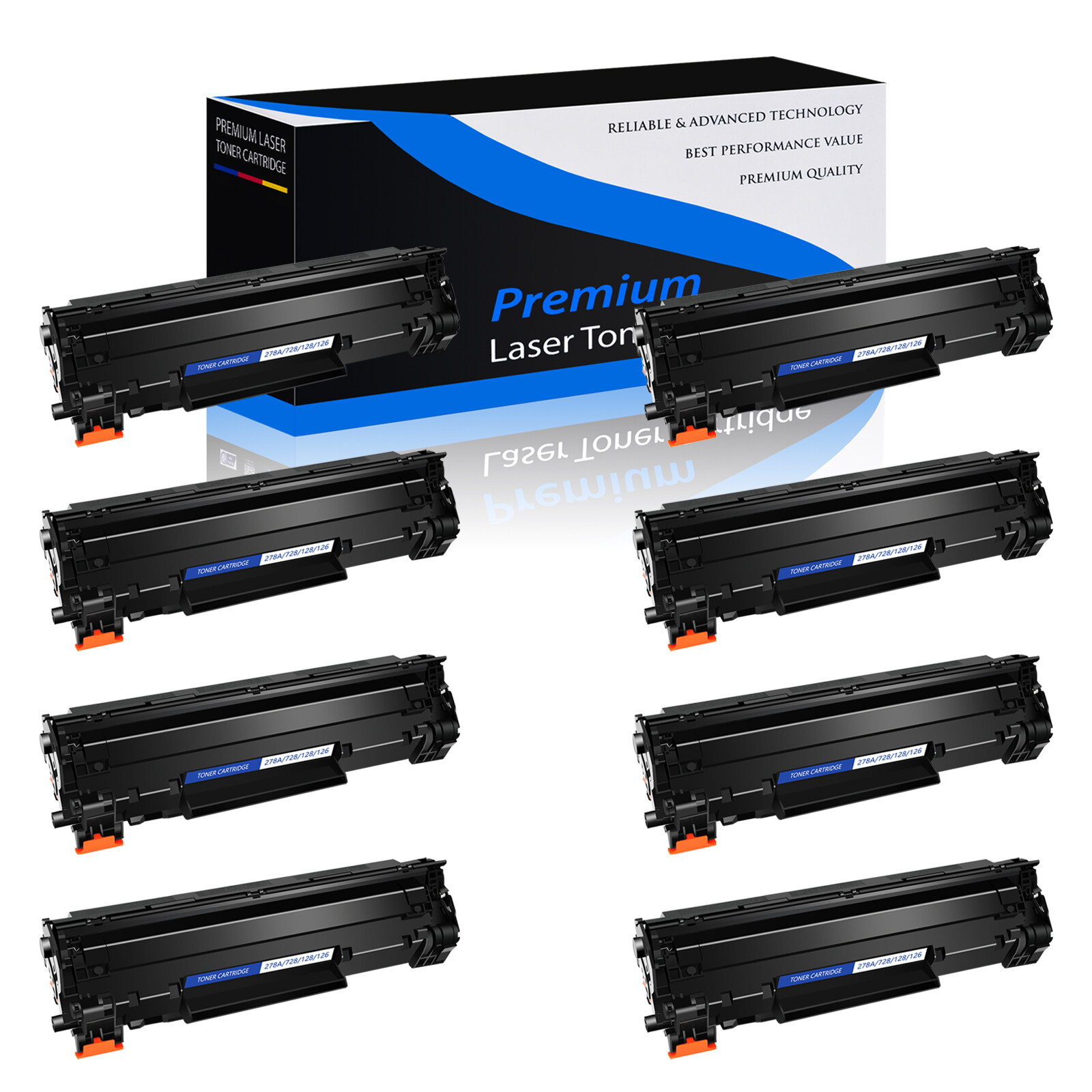 8PK CRG126 Black Toner Cartridge For Canon 126 ImageClass LBP6230dw LBP6230dn
