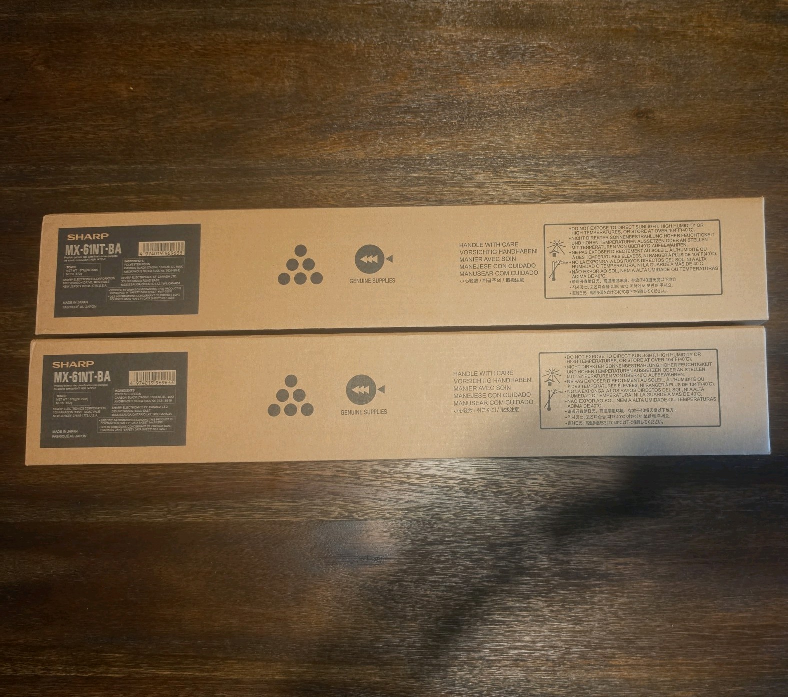 NEW Sharp MX-61NT-BA (Set 2) Toner Cartridge Printers OEM Genuine Sealed In Boxs