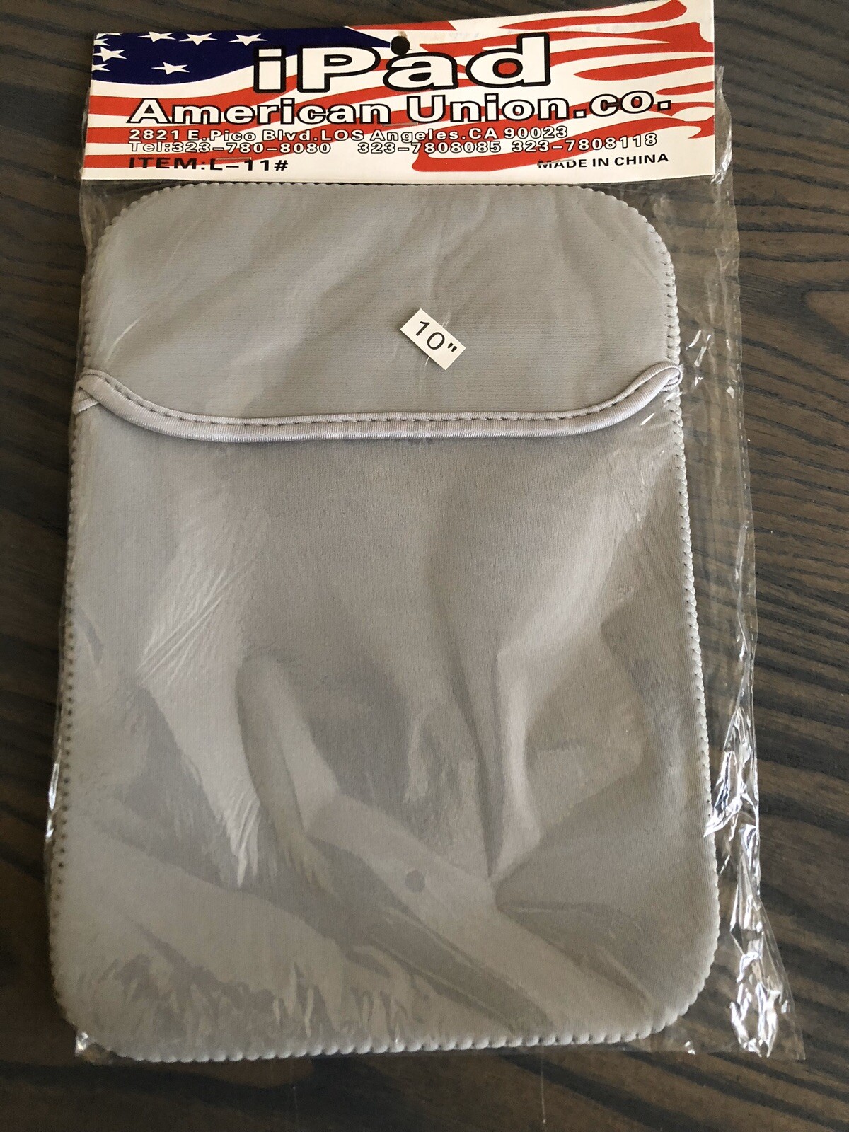 Gray Neoprene Soft Tablet Sleeve Case Bag for iPad 4th Retina/iPad 3/iPad 2