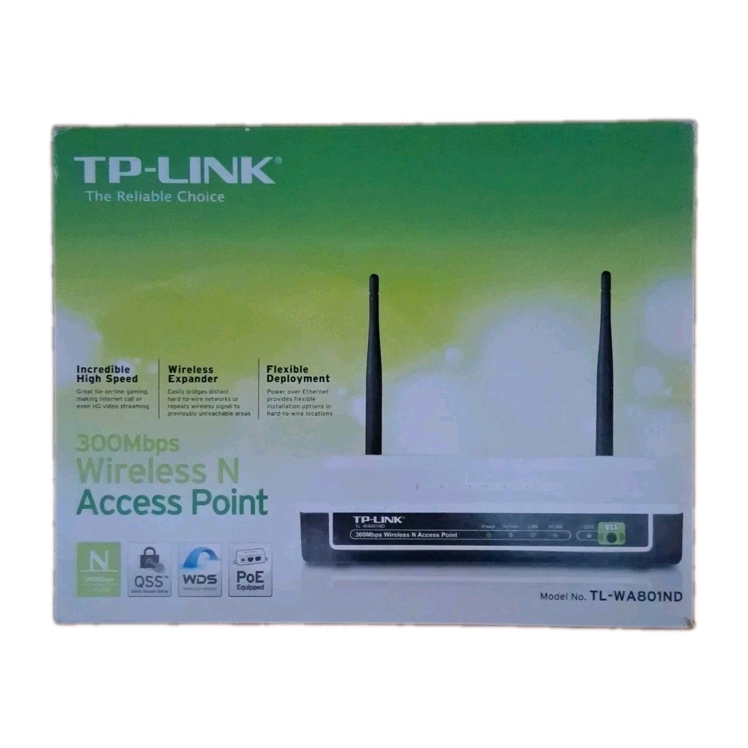 TP-Link TL-WA801ND 300Mbps 2.4GHz Wireless N Access Point Range Extender PoE
