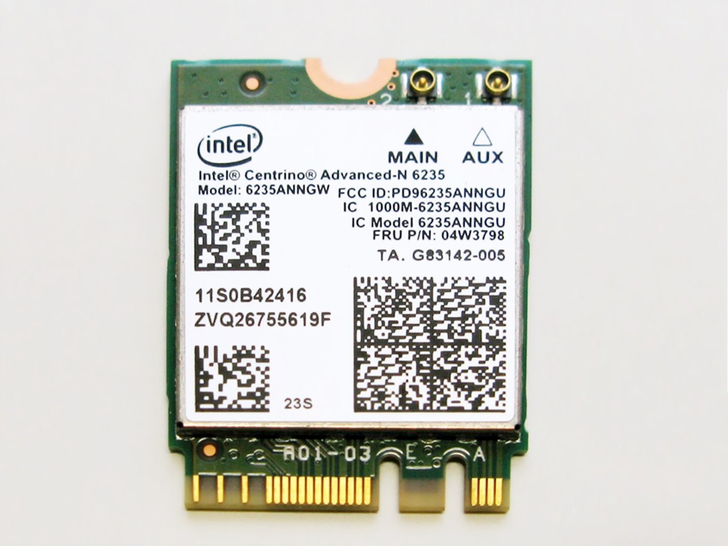 Lenovo 04W3798 Laptop Intel 6235ANNGW NGFF Wireless WiFi WLAN Card BT Bluetoo...