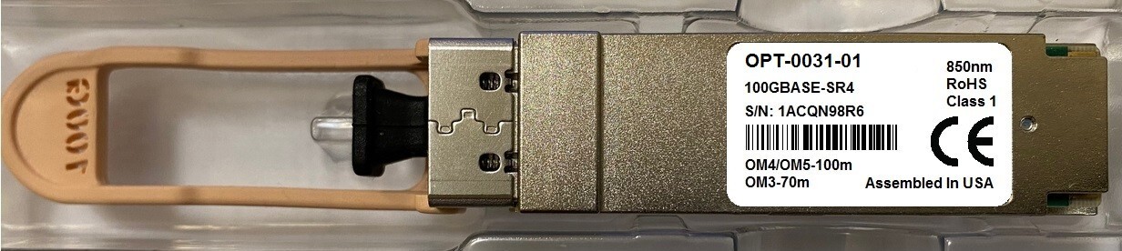 F5 Networks OPT-0031-01 compatible F5-UPG-QSFP28-SR4 100GBASE-SR4 100m MPO MMF