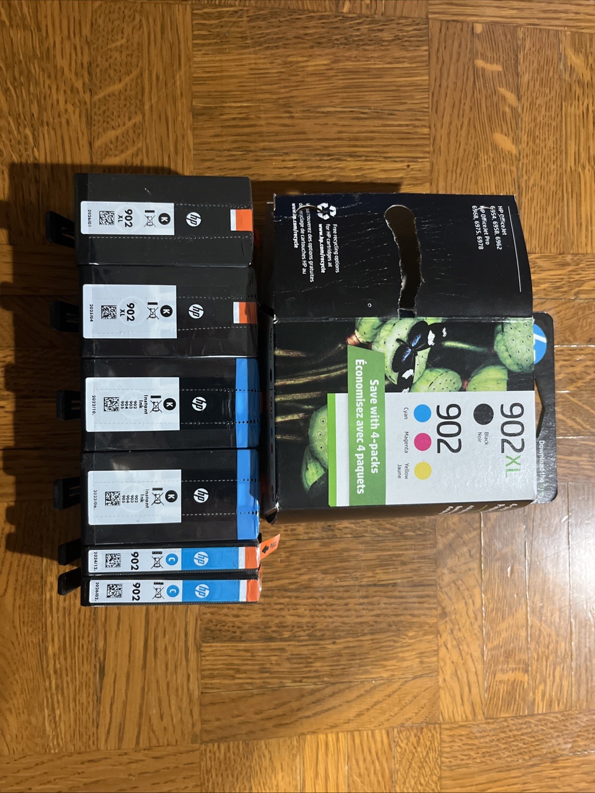 HP Office Jet Pro 902XL Ink 4x XL Black And 2x Cyan