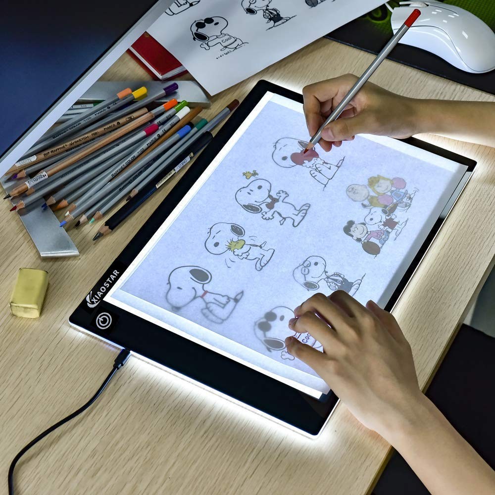 XIAOSTAR Light Box Drawing Pad, Tracing Board with Type-C Charge Cable and A4 