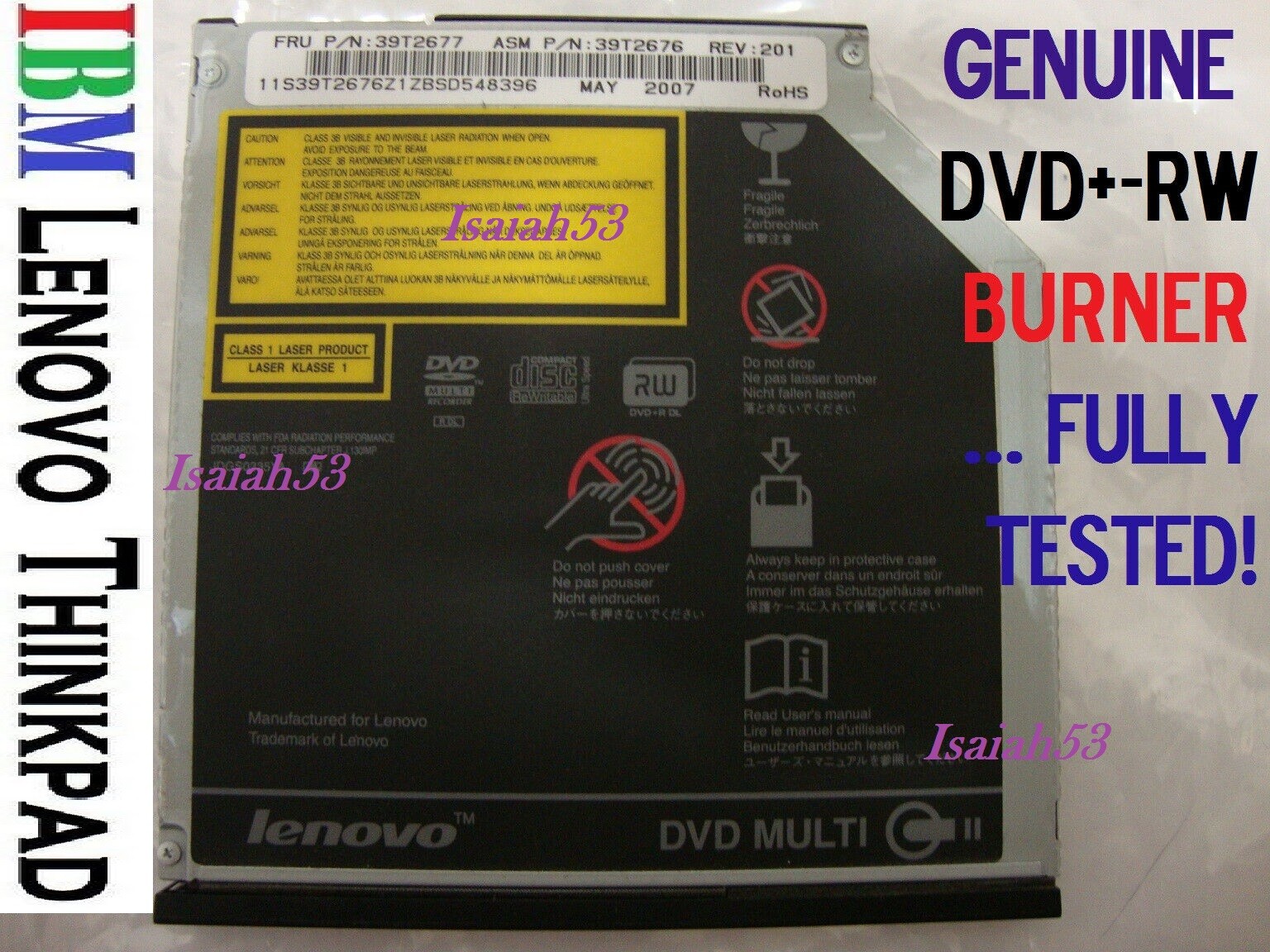 ❀ Genuine DVD Burner IBM DVD RW +- Optical drive Thinkpad T60,T61, x60, x61,z61t