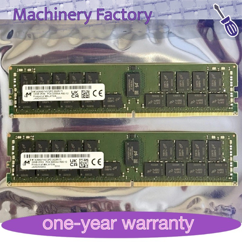 New NEW Micron 32GB 2Rx4 DDR4 3200 MHz PC4-25600 ECC REG RDIMM Server RAM Memory