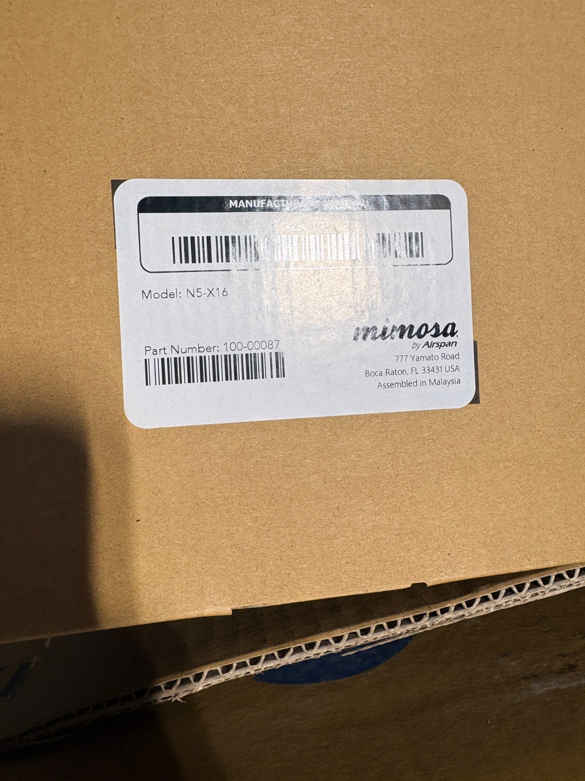 Mimosa N5-X16, twist-on, 4.9–6.4 GHz, 16 dBi, Dual-slant 45º, Horn Antenna