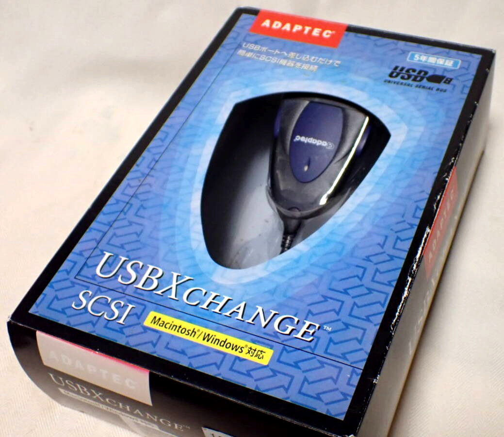 Adaptec USBXchange USB To SCSI Converter Adapter Cable Mac Windows Used Japan