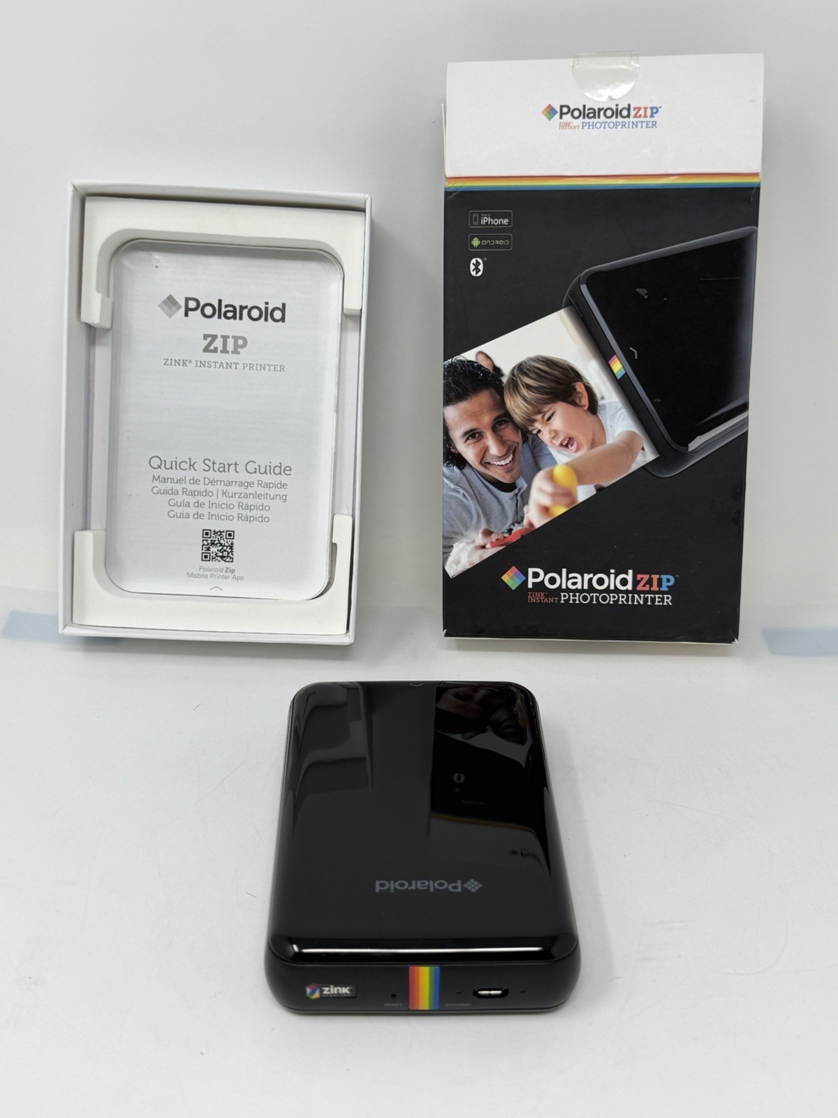 Polaroid ZIP Photo Mini Printer (Black) Zink Wireless Photo Printer 