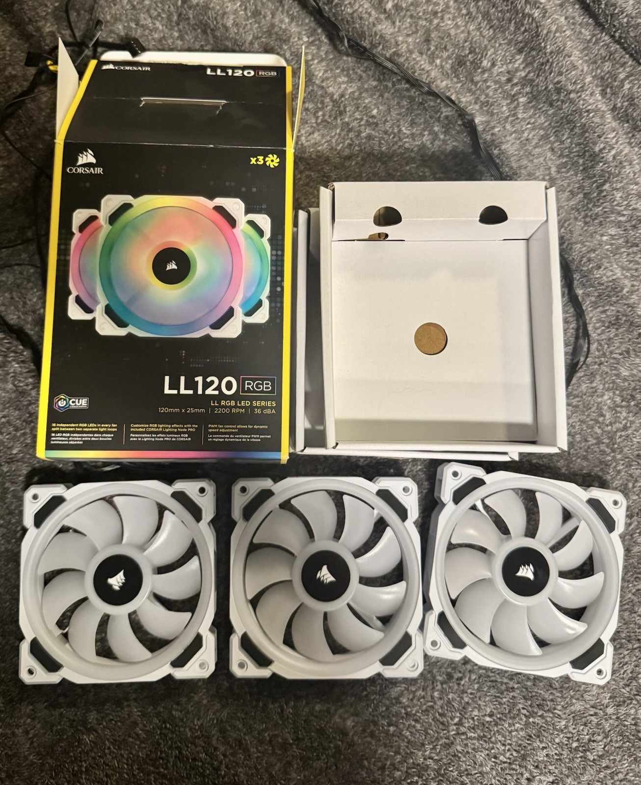 Corsair LL Series CO-9050092-WW LL120 RGB 120mm  LED Case Fan - TRIPLE PACK