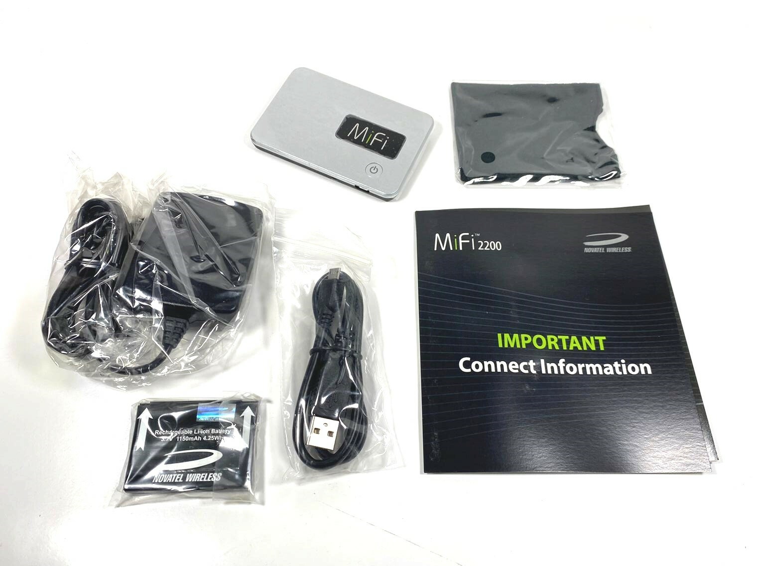 Novatel Wireless MiFi2200 WiFi Intelligent Black Mobile Hotspot