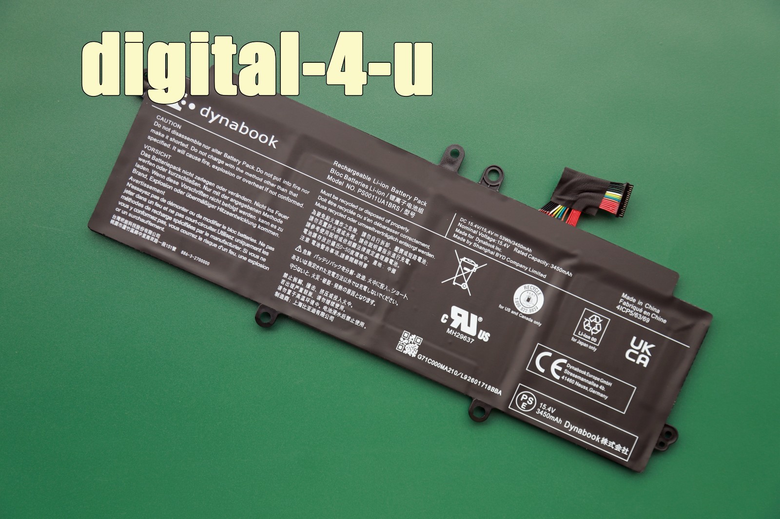 PS0011UA1BRS Genuine Battery for Dynabook X30L-J PCR10T-04N00X PCR10L-13L011