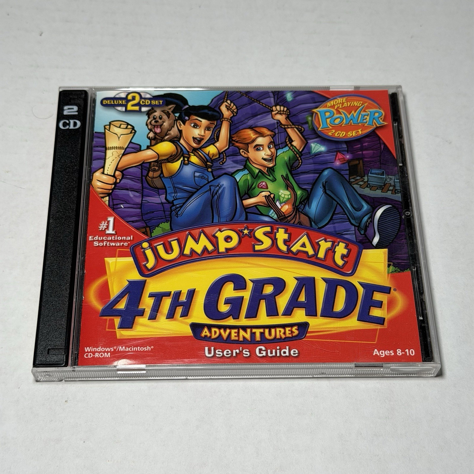JumpStart 4th Grade Adventures CD-ROM 2000 Deluxe 2-CD Set Educational PC Mac
