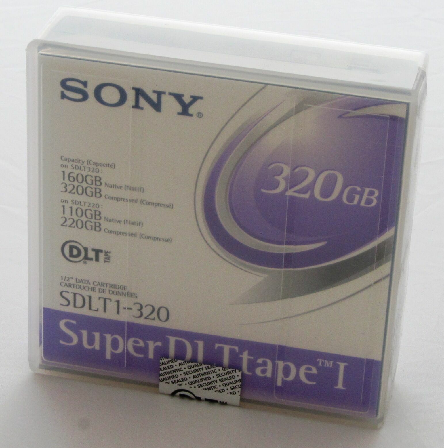 2 PCS New Sealed Sony SDLT1-320 Super DLT 160GB/320GB 1/2" Tape Data Cartridge