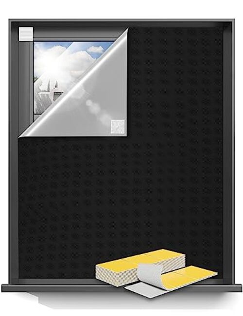 114"x59" Portableout Curtains out Blinds for Windows with 59"W x 114"H Black