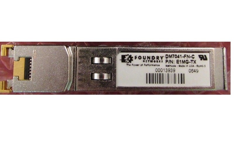Brocade Foundry E1MG-TX 33002-100 E1MG-T DM7041-FN-C SFP RJ-45 Made in USA
