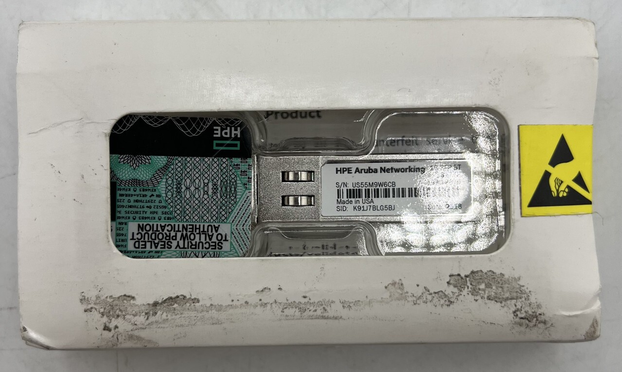 HPE ARUBA J8177E 1G SFP BT RJ45 100M XCVR CAT5E ETHERNET TRANSCEIVER