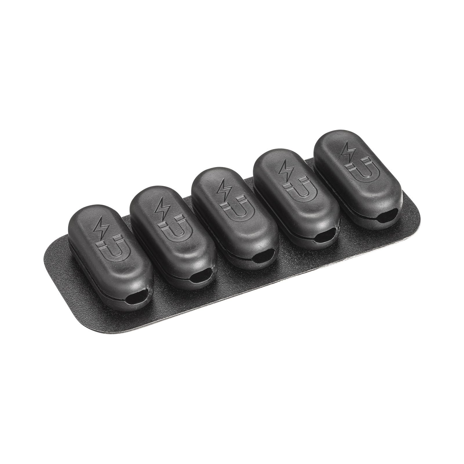 Sanwa Supply Magnetic Cable Holder/Clip for Organizing and Fixing Wires, Black