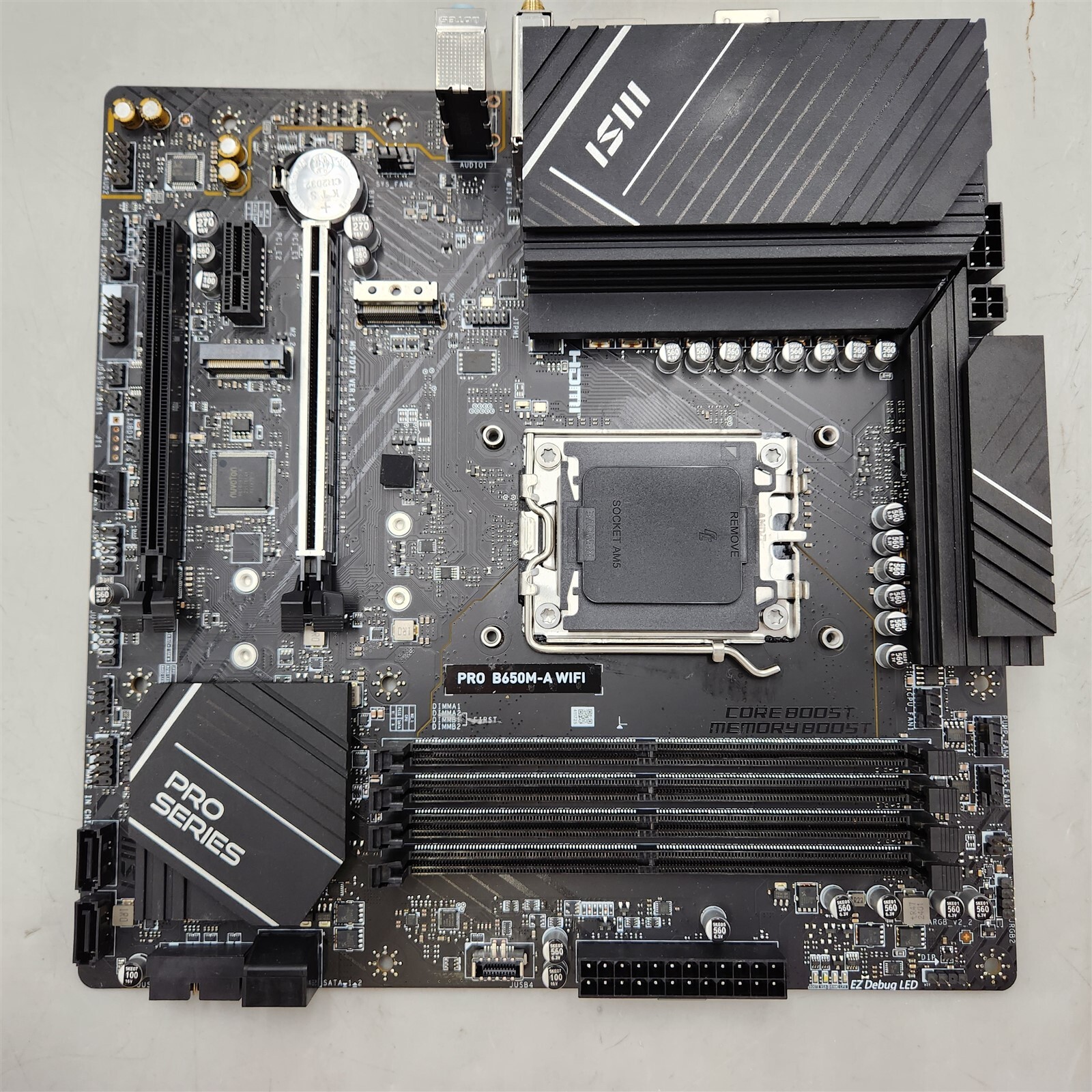 MSI PRO B650M-A WiFi ProSeries Motherboard (AMD AM5, mATX, DDR5, PCIe 4.0, M.2)