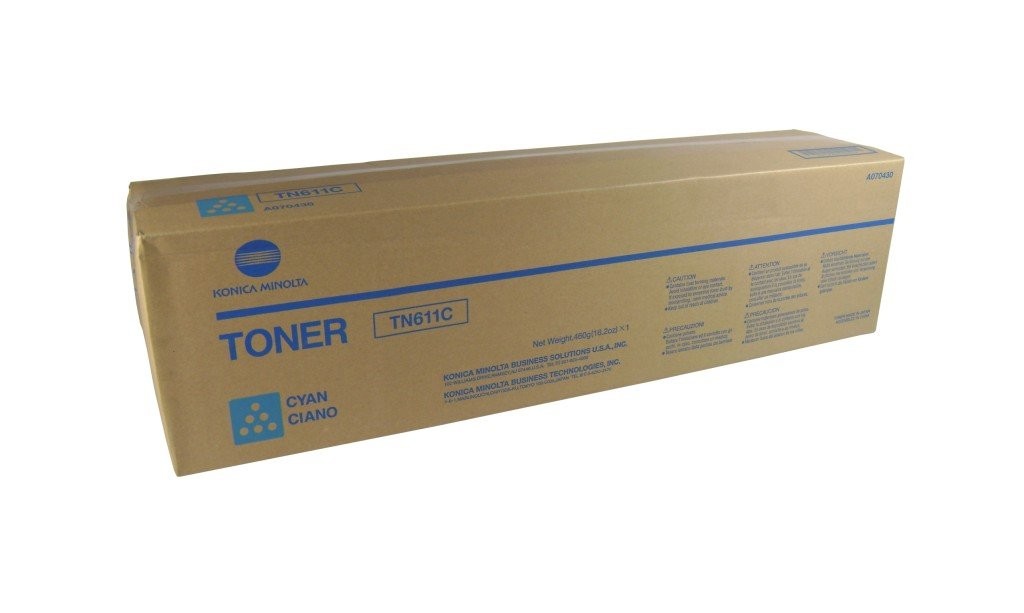 Original Konica Minolta TN611C Cyan Toner. New Sealed Box, We Ship Fast