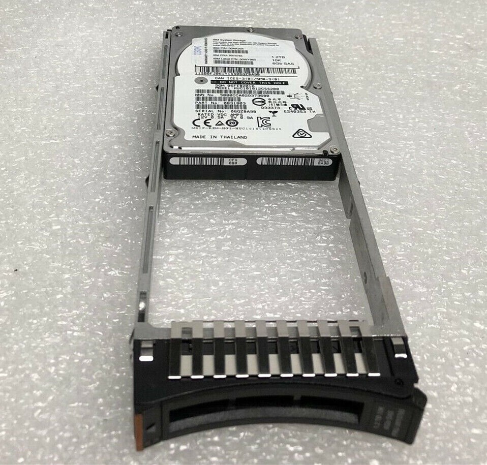 IBM AC62 00Y5765 00Y5788 00AK204 1.2T 10K 6Gbps 2.5 in SAS V5000 Hard Drive