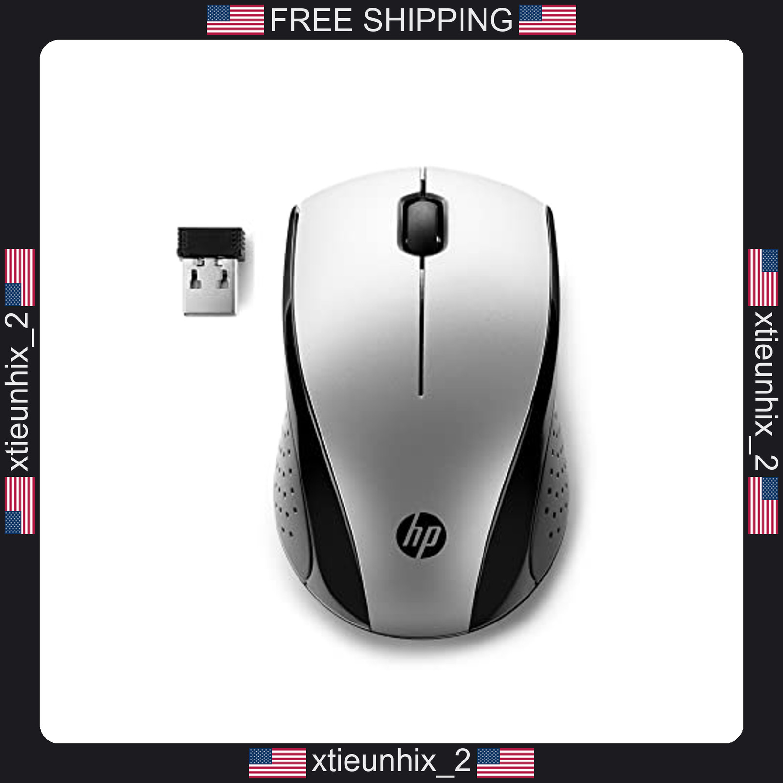 HP X3000 G3 Wireless Mouse Silver 1600 DPI Optical Sensor Up to 15-Month Battery
