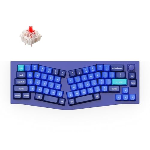 KEYCHRON Q8 ALICE LAYOUT QMK CUSTOM MECHANICAL KEYBOARD - NAVY BLUE