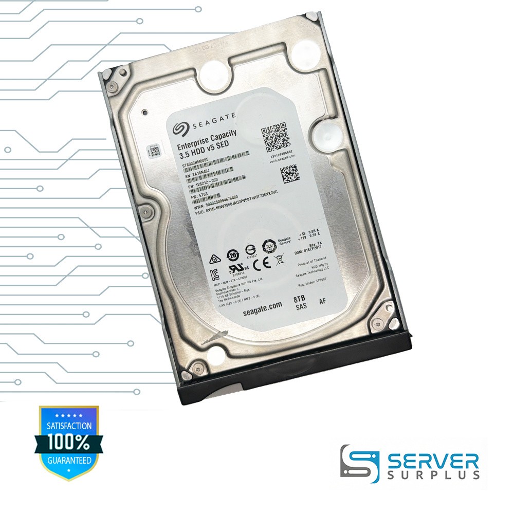 Seagate Enterprise Capacity 3.5 HDD v5 SED 8TB SAS 3.5" HDD | ST8000NM0085