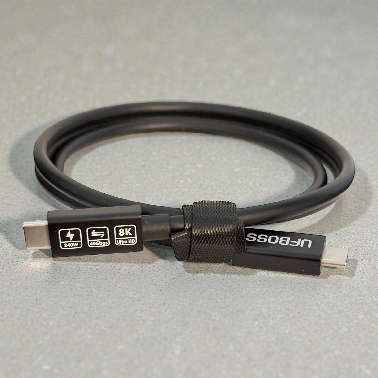 UFBOSS USB-C - USB-C High Performance Cable 3 foot 240W, 40Gbps, 8K Ultra HD