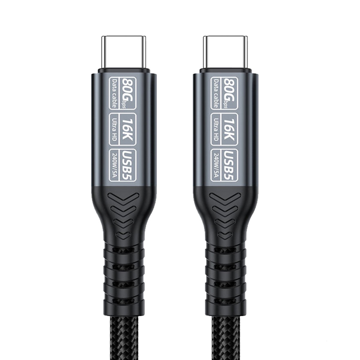 CHENYANG USB5.0 80Gbps USB-C Male to Male Cable 240W 16K@30hz 8K@60Hz USB4.0