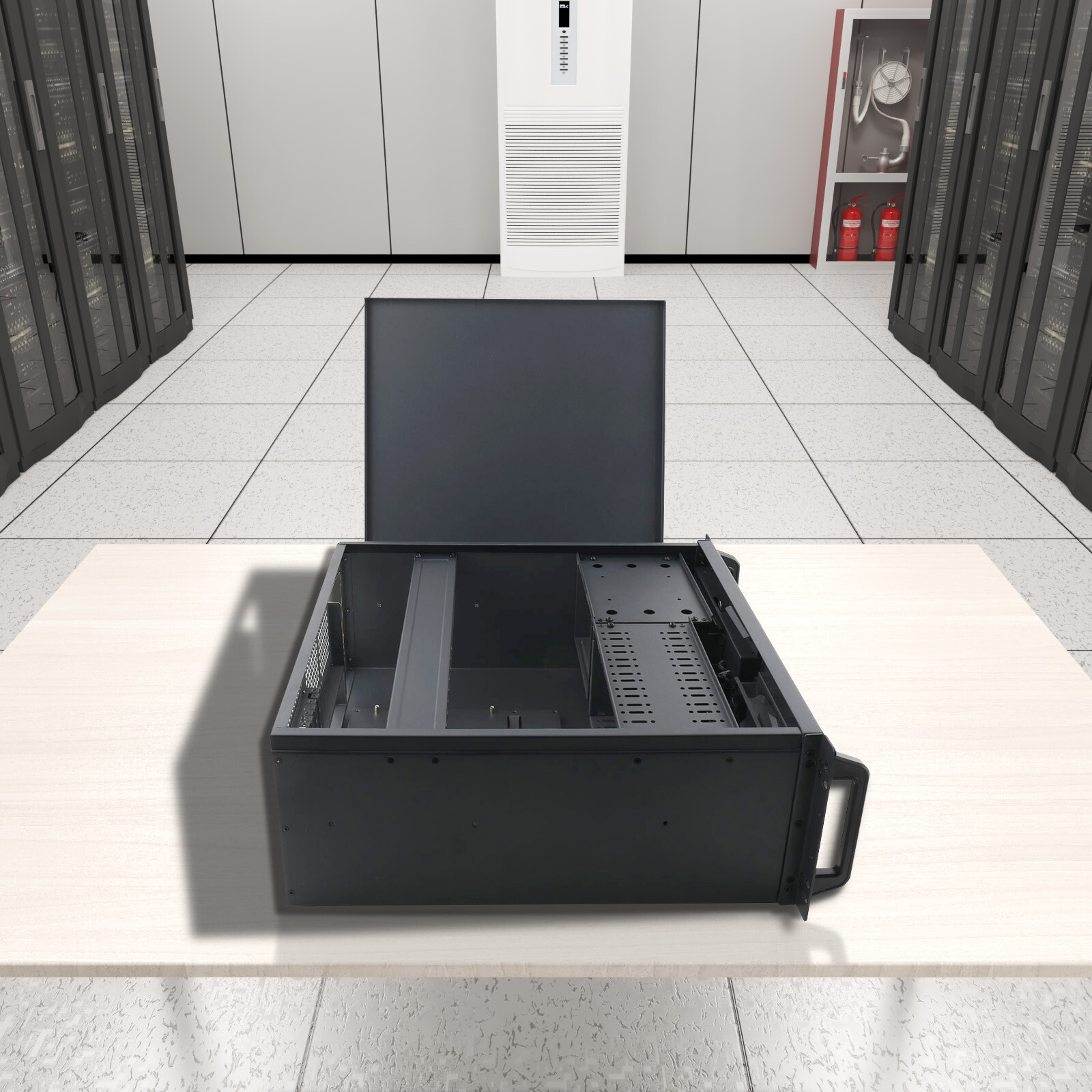 4U Server Chassis Rackmount Server Case7x 3.5'HDD Drive Bay Cabinet Case Server