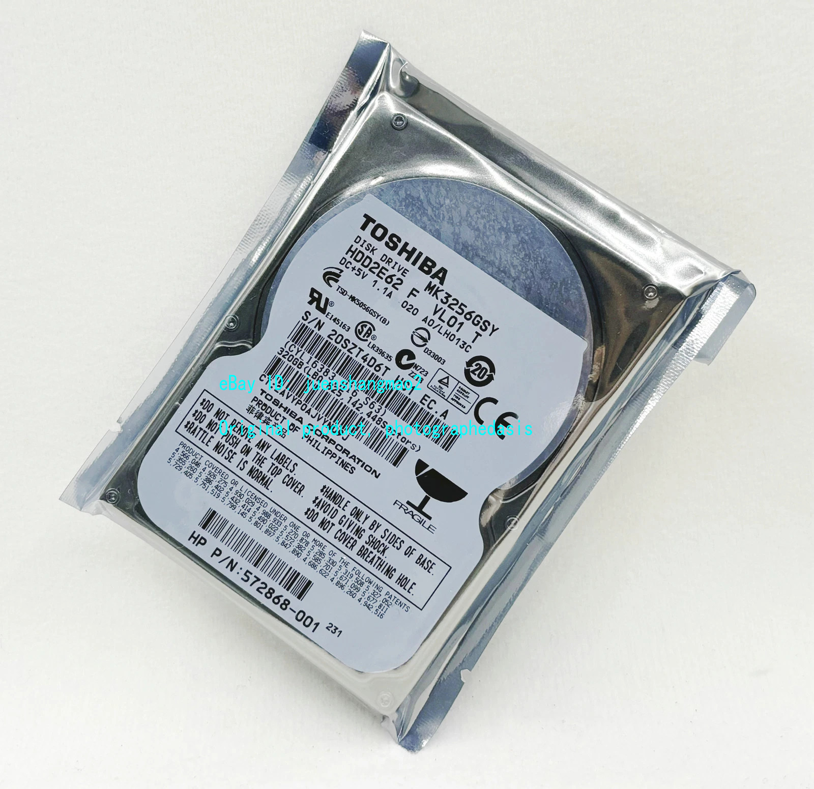 Toshiba 320GB MK3256GSY SATA 2.5" Notebook Hard Drive