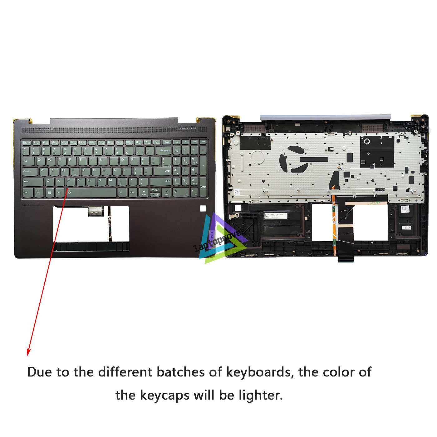 New Palmrest Backlit Keyboard For Lenovo Yoga 7 2-IN-1 16IML9 83DL NB6380B Gray