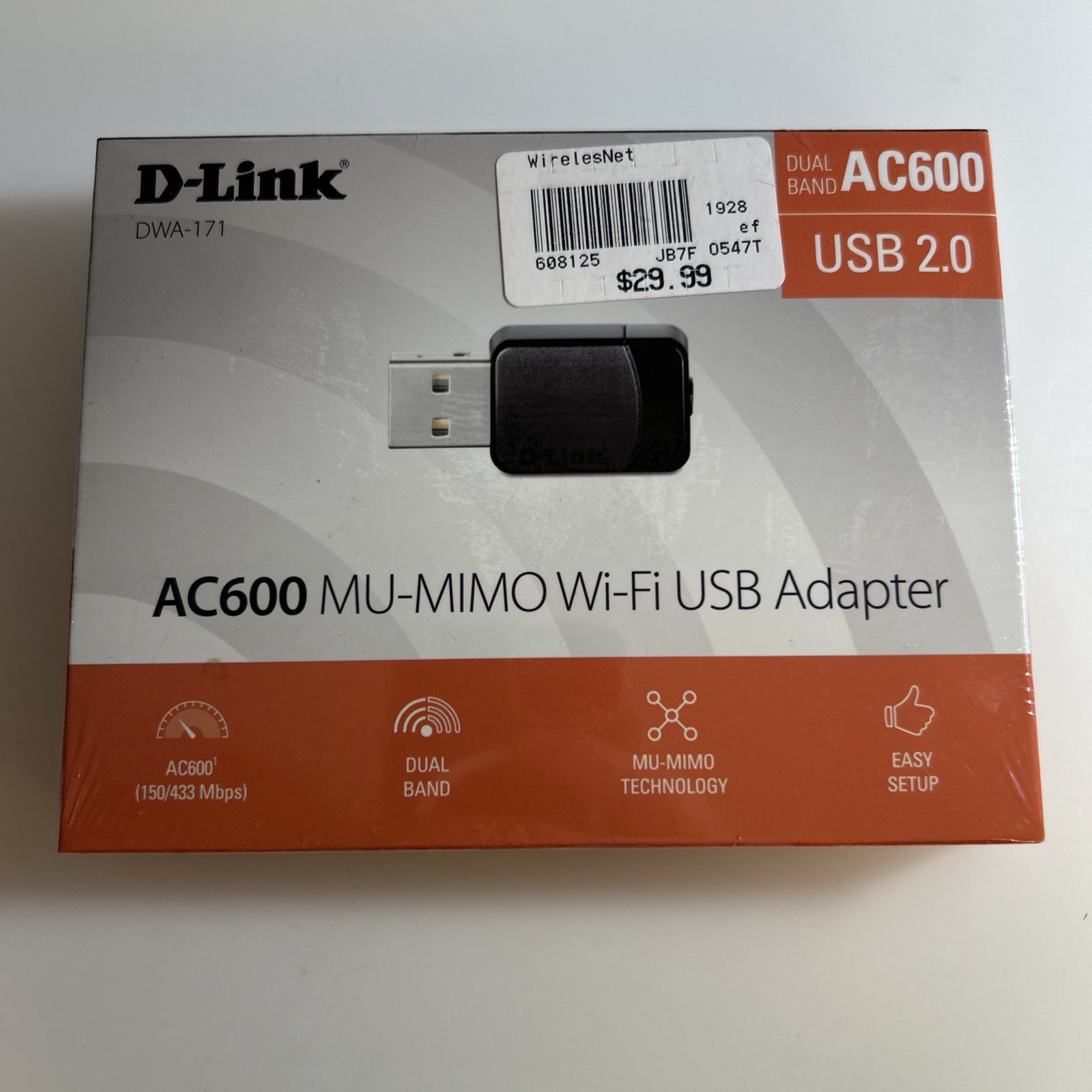 D-Link Ac600 Mu-Mimo Wi-Fi Usb Adapter Sealed zaos