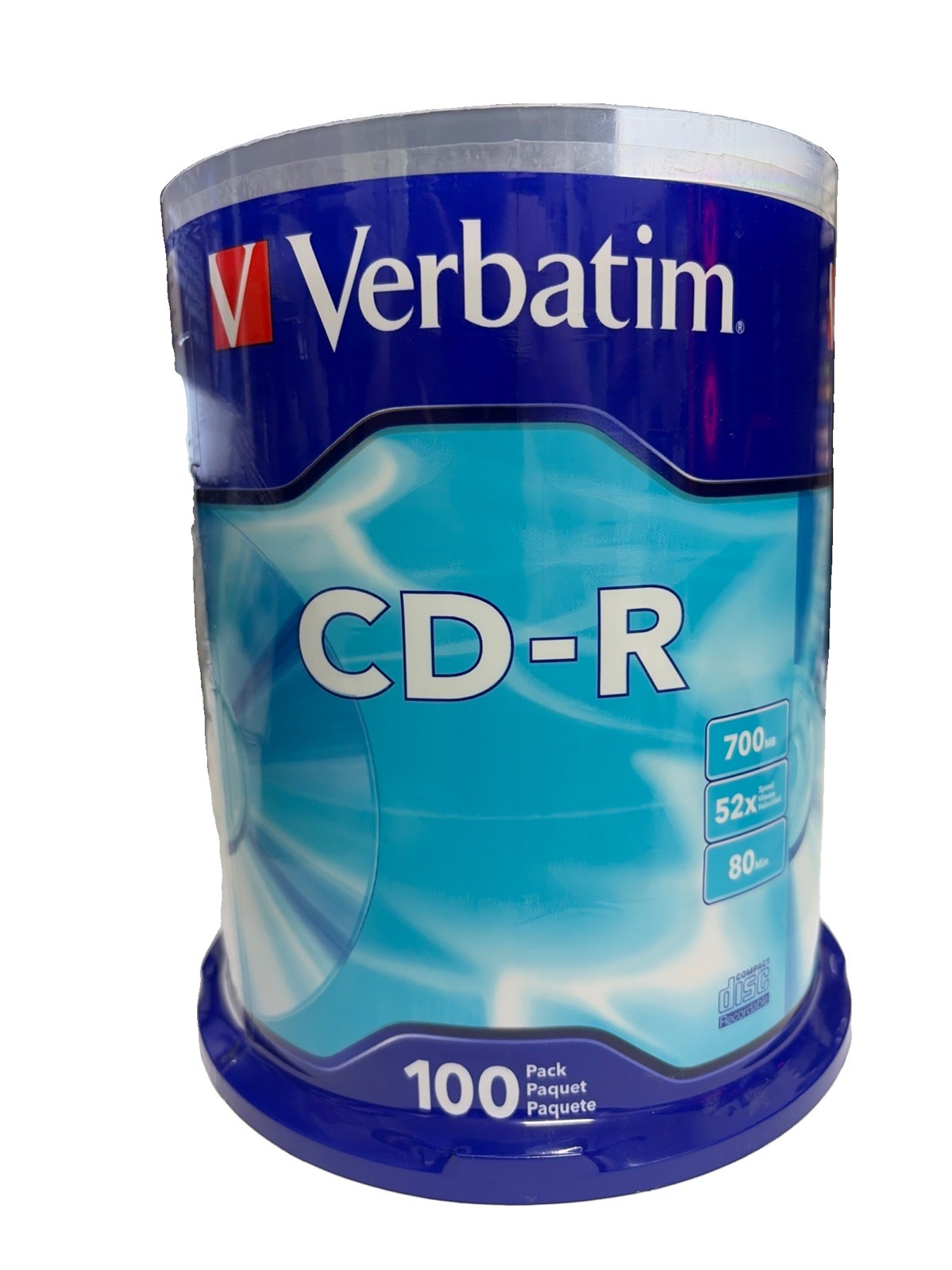 Verbatim 94554 700MB 52x CD-R Disc - Pack of 100 NEW/SEALED