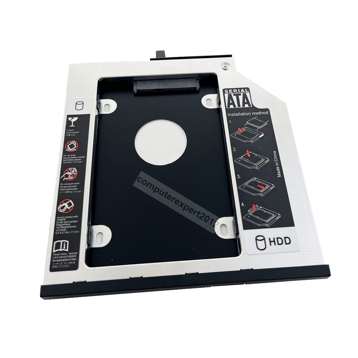 Bezel 2nd HDD SSD Hard Drive Caddy for Lenovo T400s T410s T500 X200 X230 43N3412