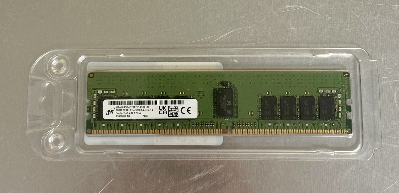 NEW MTA18ASF4G72PDZ-3G2F1 MICRON 32GB (1X32GB) 2RX8 PC4-3200AA RDIMM MEMORY