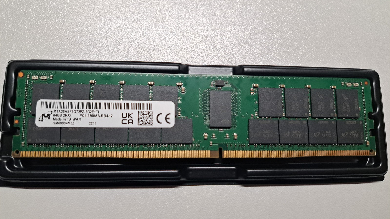 Micron MTA36ASF8G72PZ-3G2E1TI 64GB DDR4-3200AA-RB4-12 RDIMM Memory Module