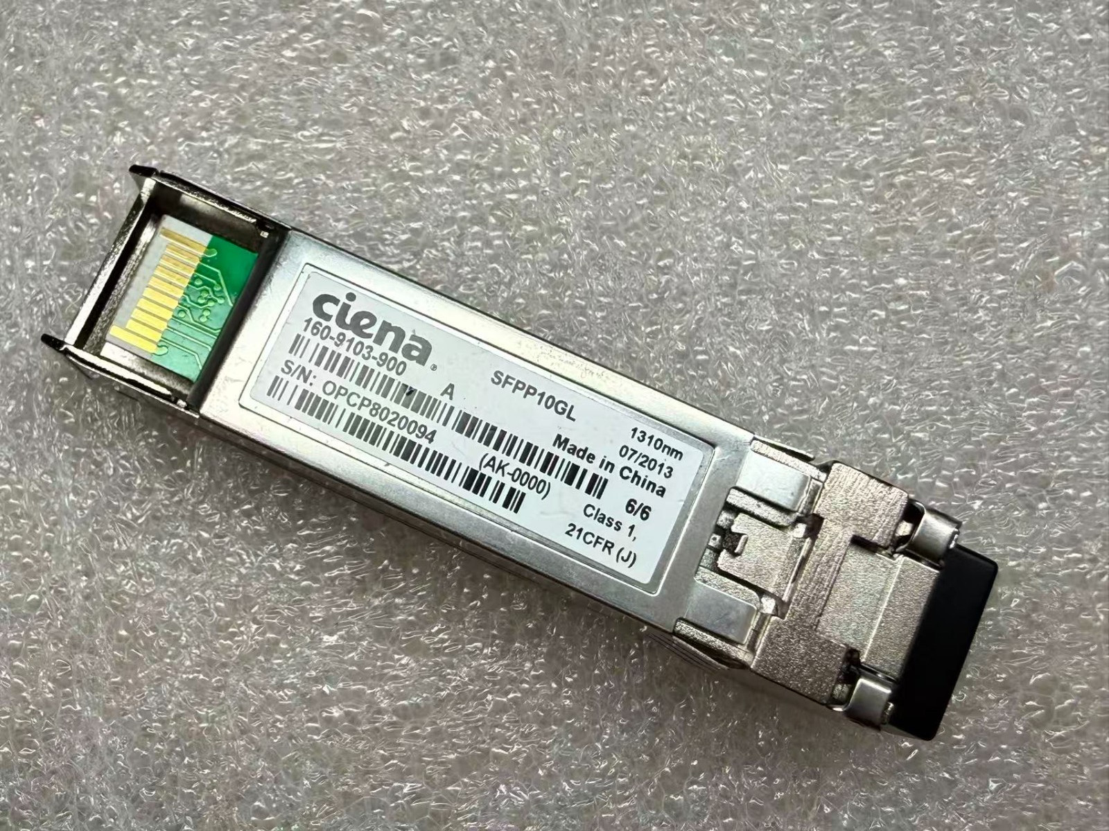 Ciena 160‑9103‑900 SFP+ 10G‑LR 1310nm 10KM LC Transceiver SFPP10GL