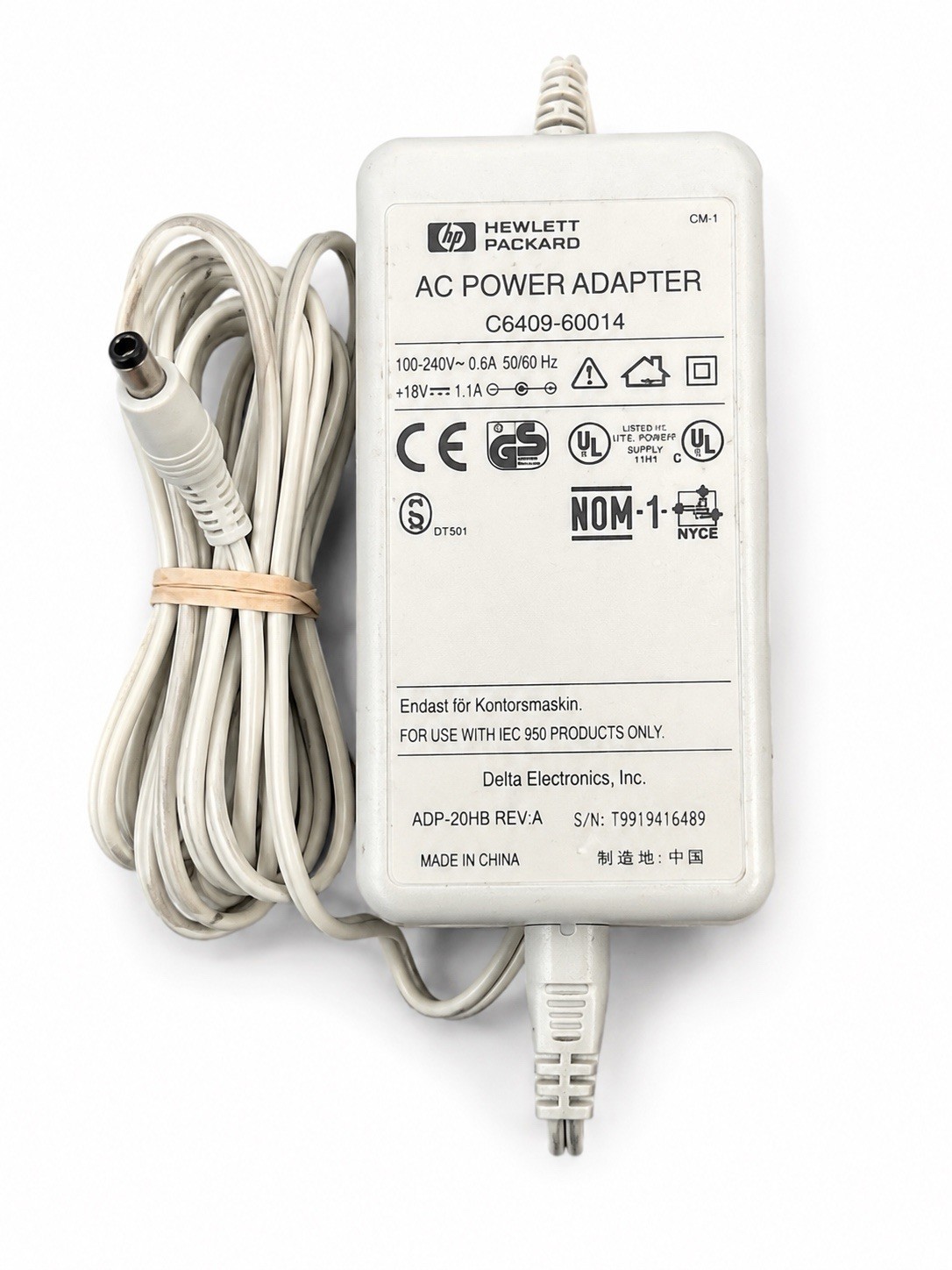 HP AC Power Adapter C6409-60014 ADP-20HB 18V 1.1A Genuine OEM