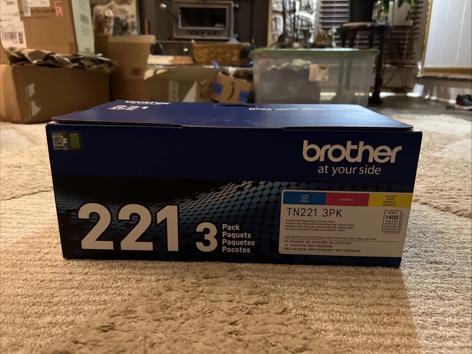 Brother TN-221 Genuine 3 Color Toner Pack