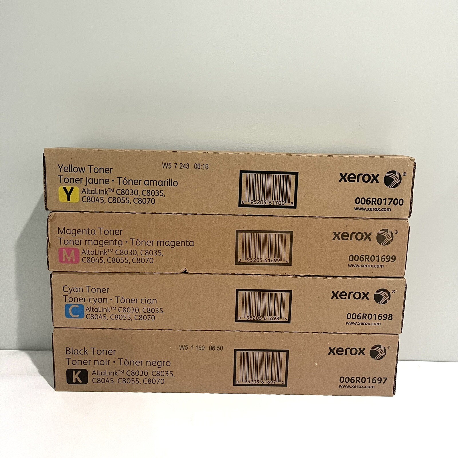 Xerox AltaLink C8030 High Yield KCMY 006R01697-98-99, 006r01700 Toner Set NEW