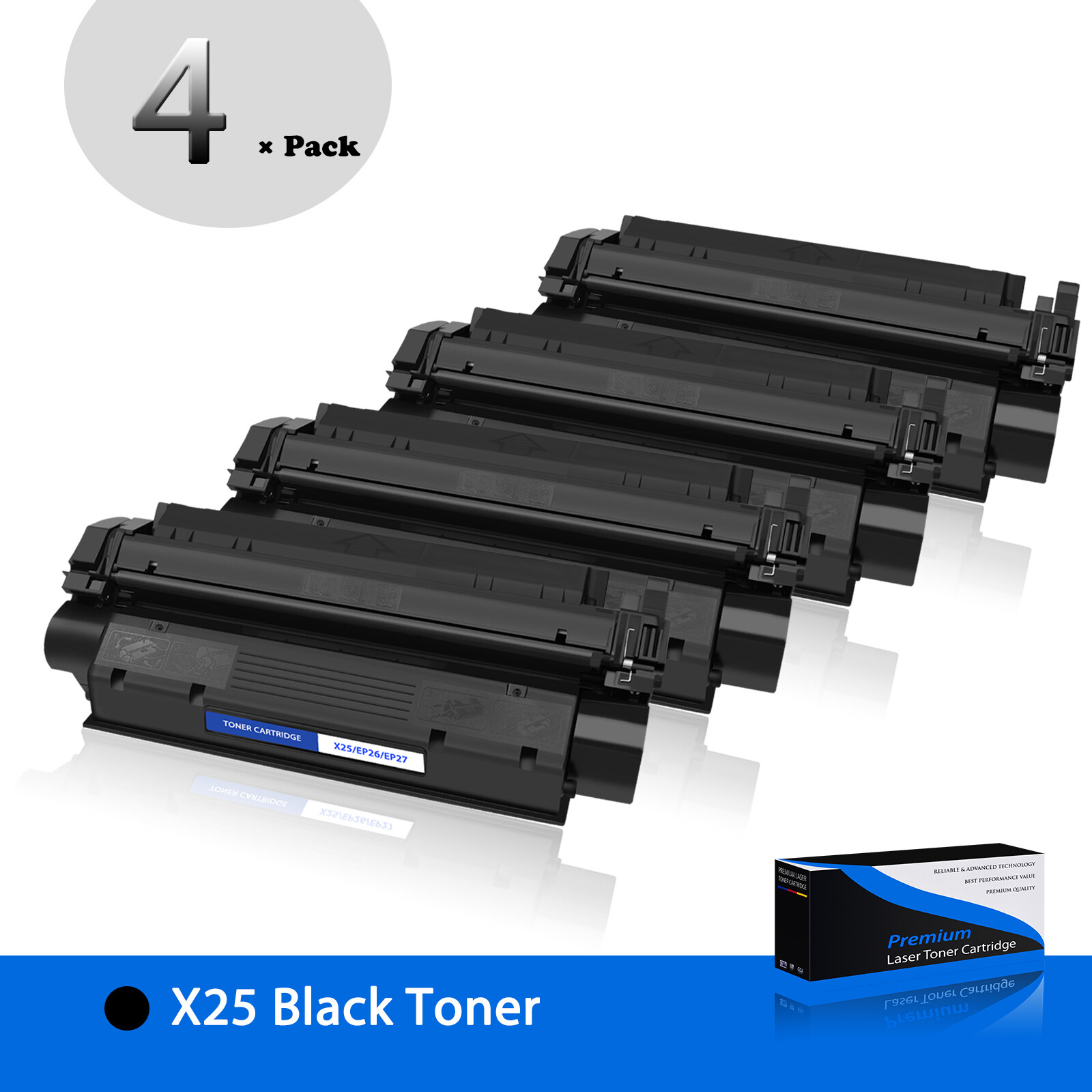 4PK X25 Toner Cartridge For Canon X-25 ImageClass MF3110 MF3240 MF5650 MF5770